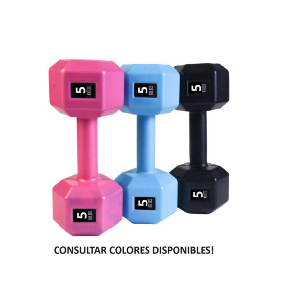 FLOW FITNESS - MANCUERNA PVC 5KG