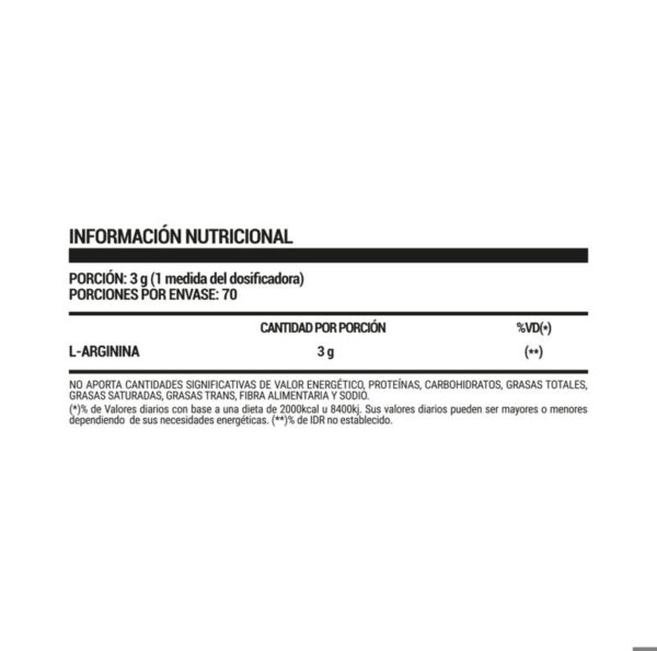 HOCH SPORT - ARGININA POWDER 210GR