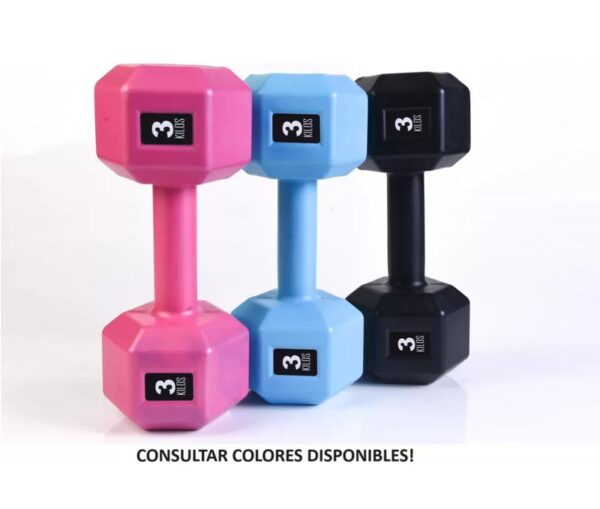 FLOW FITNESS - MANCUERNA PVC 3KG