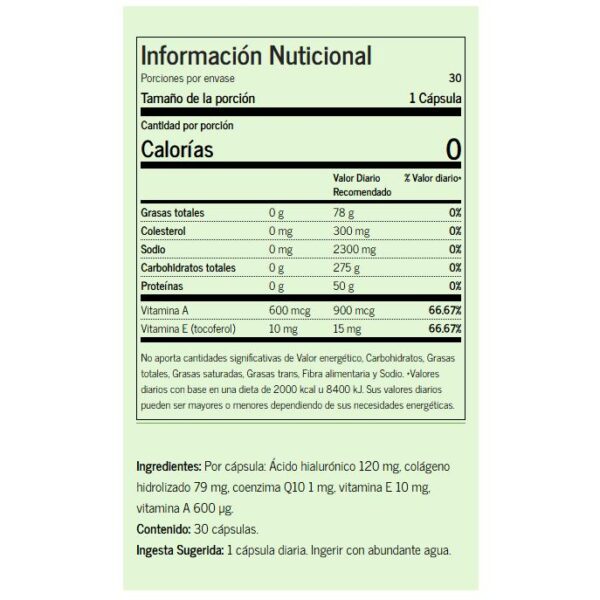 ORIGINAL GREEN - ACIDO HIALURONICO 30CAPS
