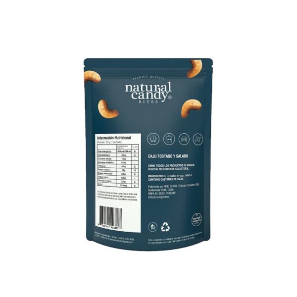 NATURAL CANDY - SNACKS CAJU SALADO 100GR