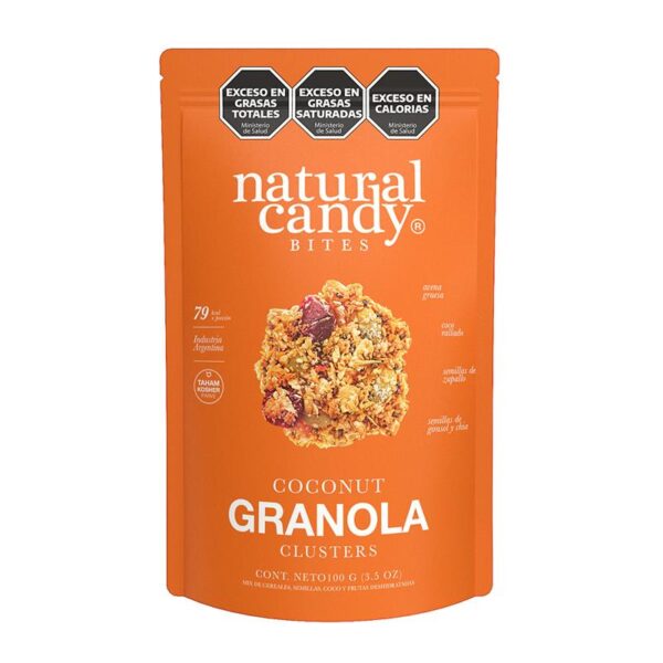 NATURAL CANDY - CLUSTERS COCONUT GRANOLA 100GR