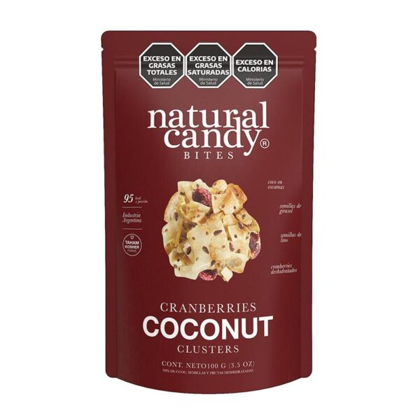 NATURAL CANDY - CLUSTERS CRANBERRIES COCONUT 100GR