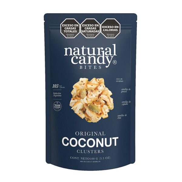 NATURAL CANDY - CLUSTERS ORIGINAL COCONUT 100GR