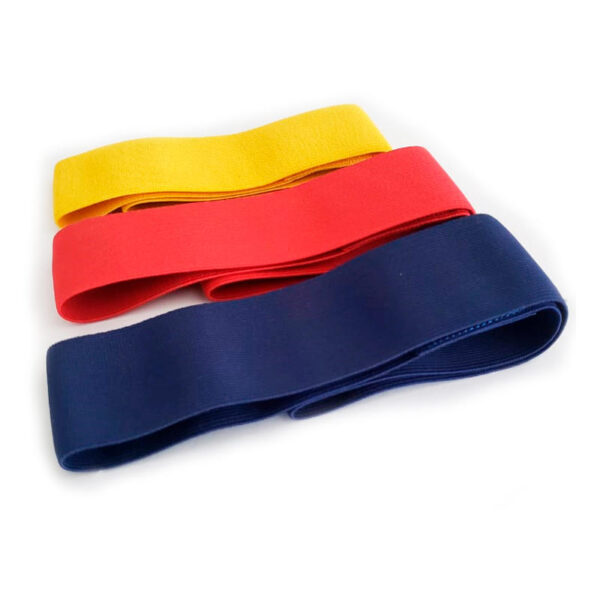 FLOW FITNESS - KIT BANDAS CIRCULAR TELA X3 NIVELES