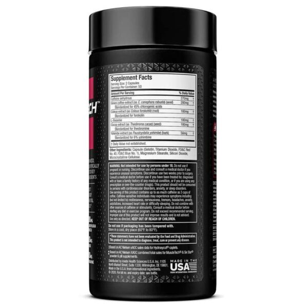 MUSCLETECH - HYDROXYCUTS ELITE 100CAPS