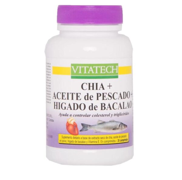 VITATECH - ACEITE DE PESCADO + CHIA + BACALAO 30CAPS