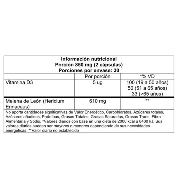 VITATECH - MELENA DE LEON X 60 CAPS