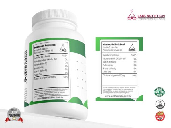 LABS NUTRITION - CITRATO DE MAGNESIO 60CAPS