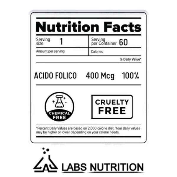LABS NUTRITION - ACIDO FOLICO X 60CAPS