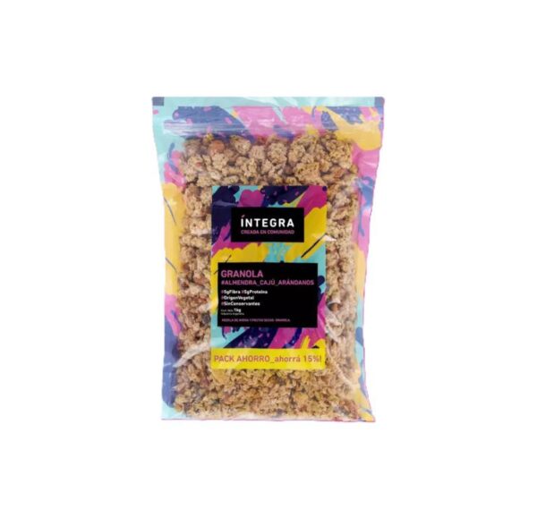 INTEGRA - GRANOLA ALMENDRA-CAJU-ARANDANOS 1KG