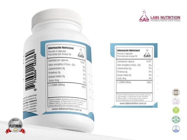 LABS NUTRITION - L-LISINA 60CAPS